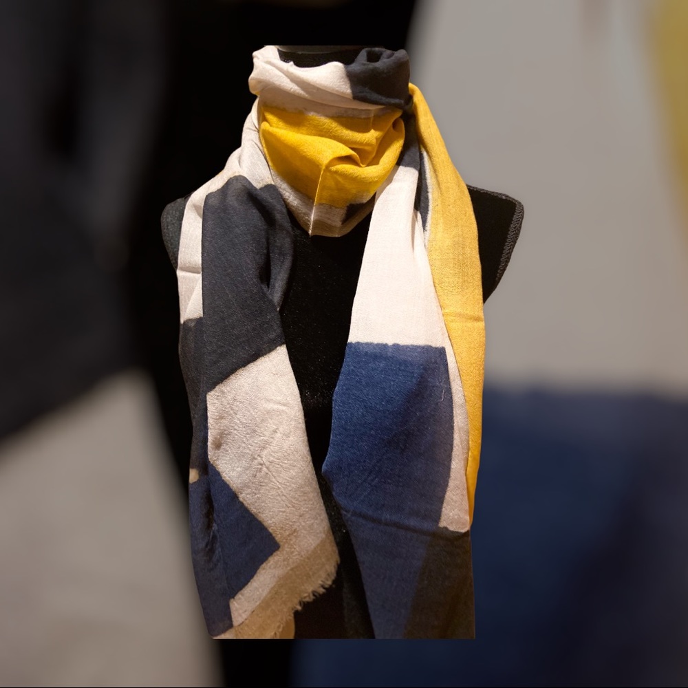 Color Block Oblong Scarf